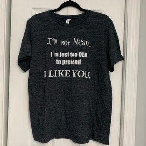 Canvas Tshirt. Black."Im not mean"